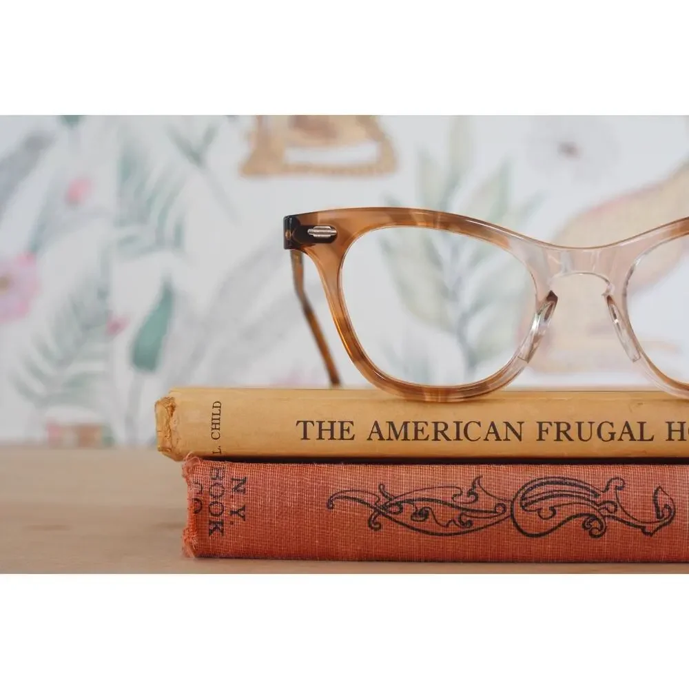 Vintage 1960s Cateye Eyeglasses Artcraft USA Rockabilly Pin Up Retro Preppy